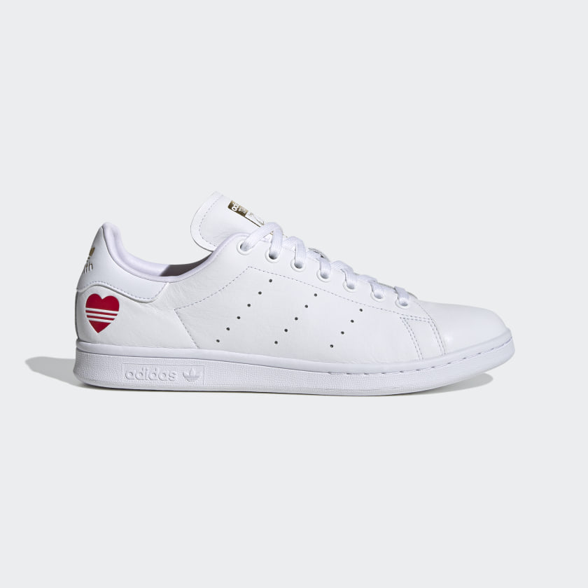 Men's Stan Smith Cloud White and Scarlet Shoes | adidas US