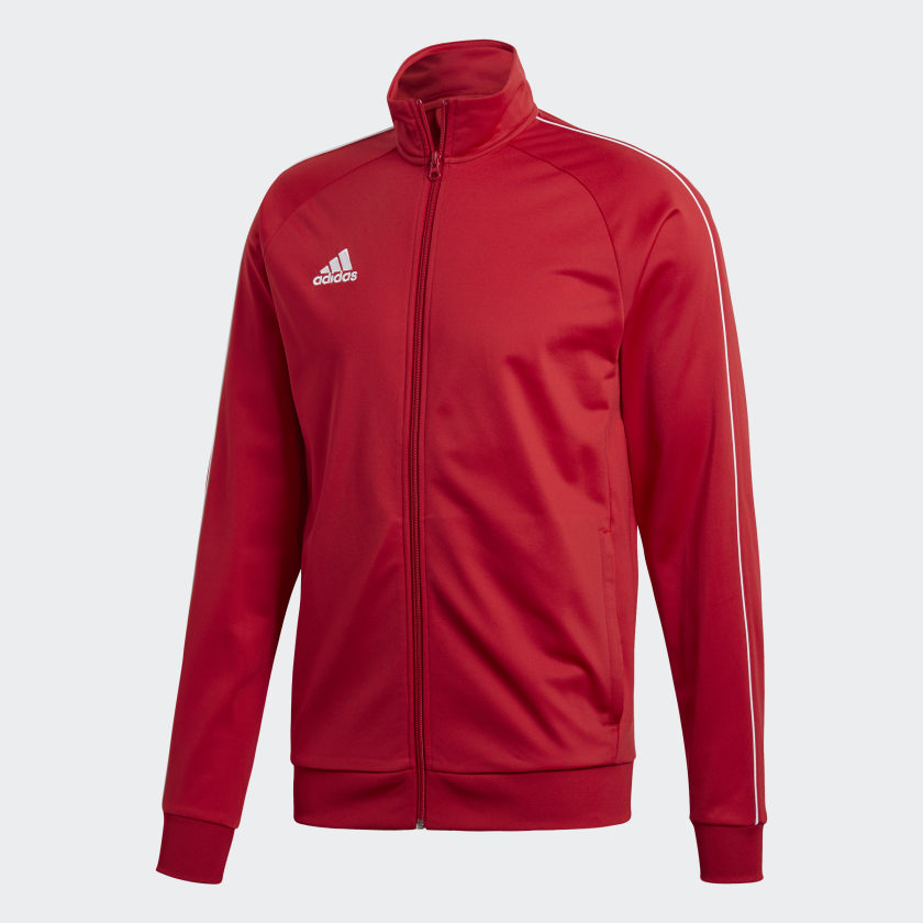 adidas Men's Core 18 Track Top in Red and White adidas UK