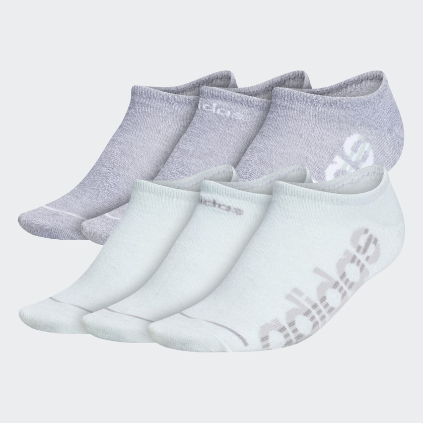 adidas Linear No-Show Socks 6 Pairs - Multicolor | adidas US