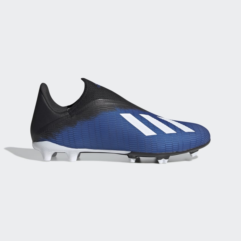 blue adidas laceless football boots