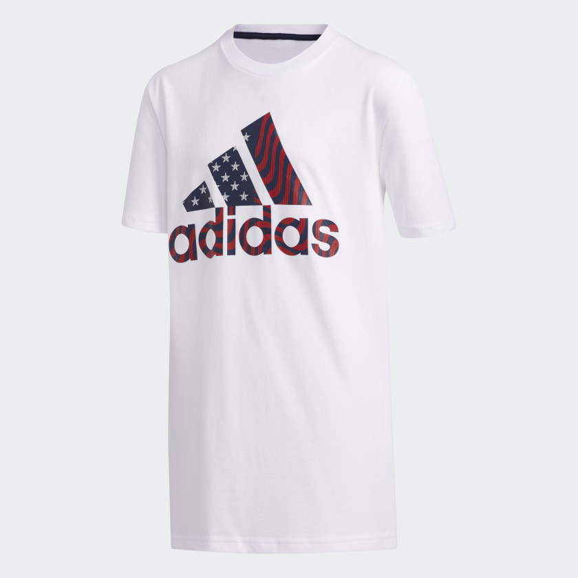 adidas shirt white and red