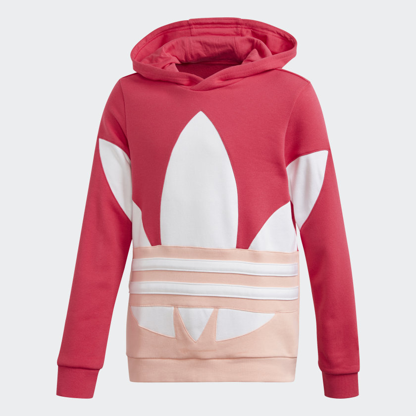 adidas trefoil hoodie pink men's