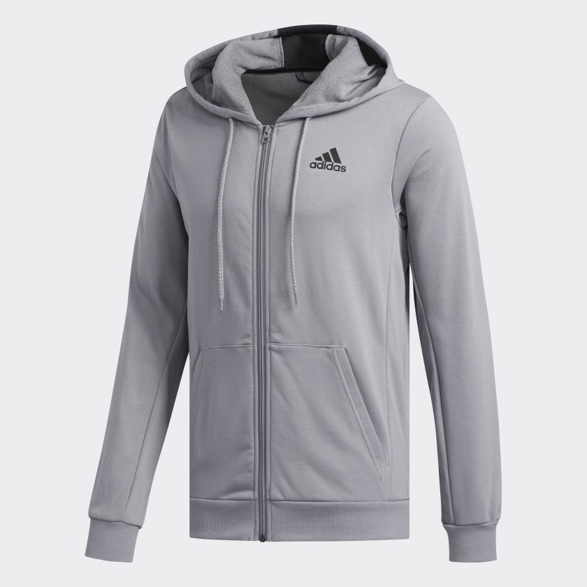 adidas men's french terry full zip hoodie