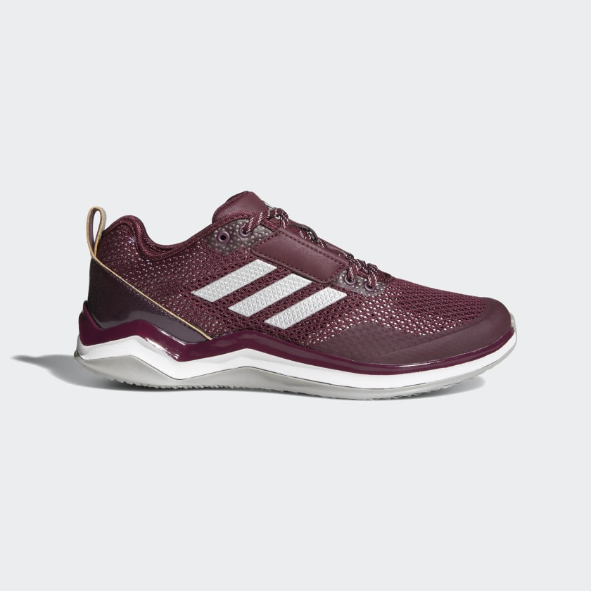 adidas burgundy and blue trainers