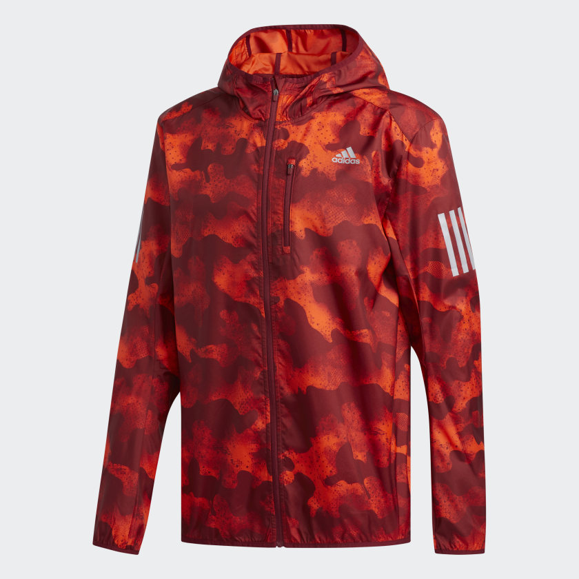 adidas Own the Run Camouflage Jacket - Orange | adidas US