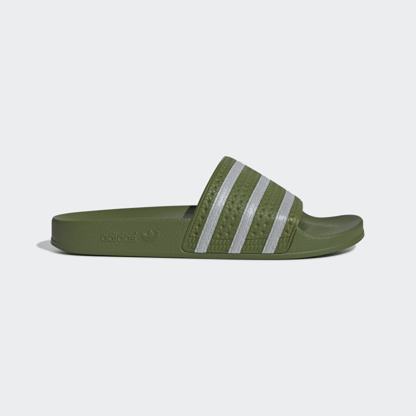 Men's adilette Olive Green and Grey 