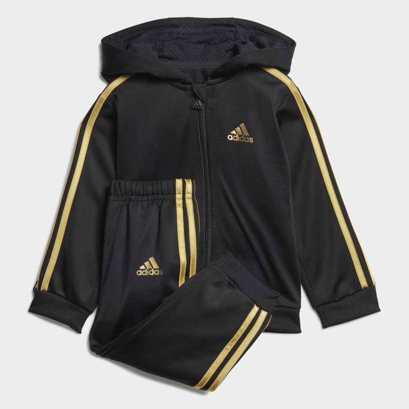 black hooded tracksuit
