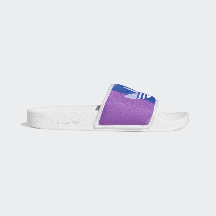 adilette slides purple