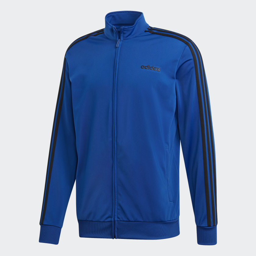 blue adidas jacket outfit