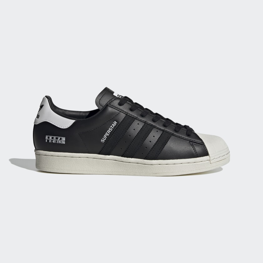 adidas superstar black with white toe