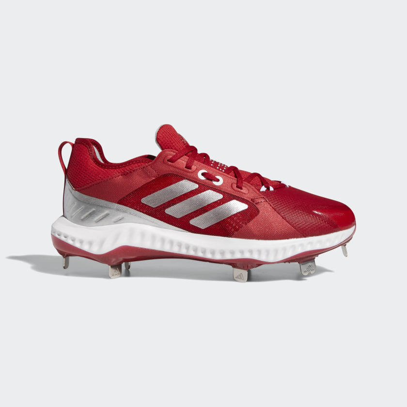 red spike adidas cleats