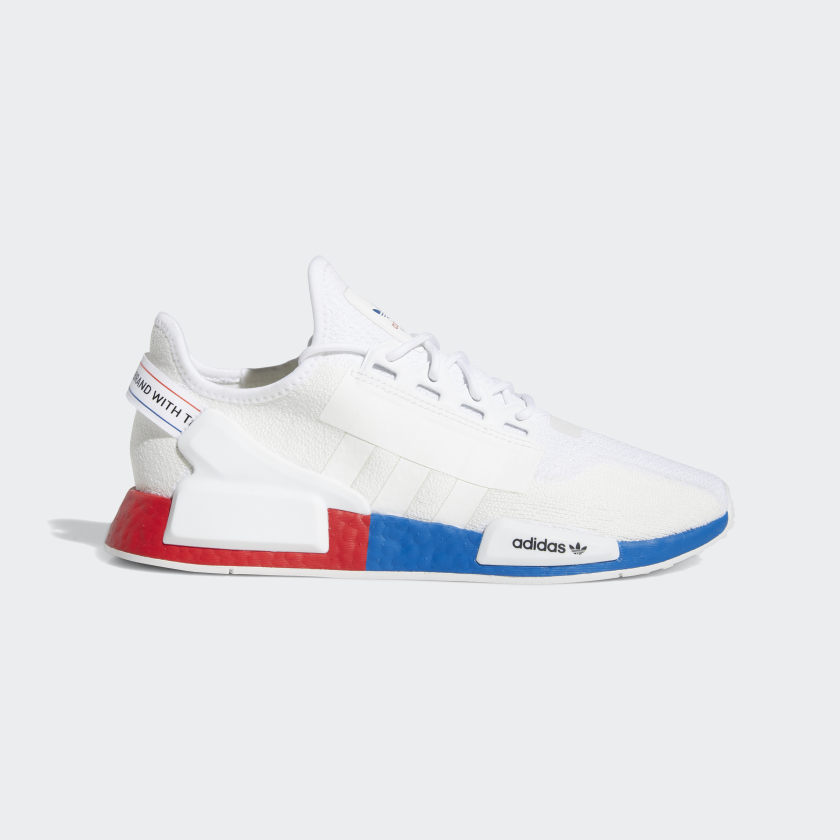 adidas white and red nmd