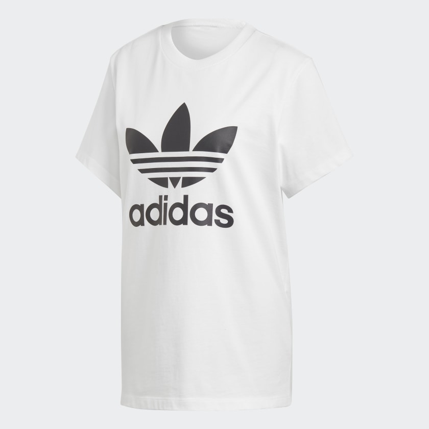 adidas Women's Boyfriend Trefoil T-Shirt in White | adidas UK