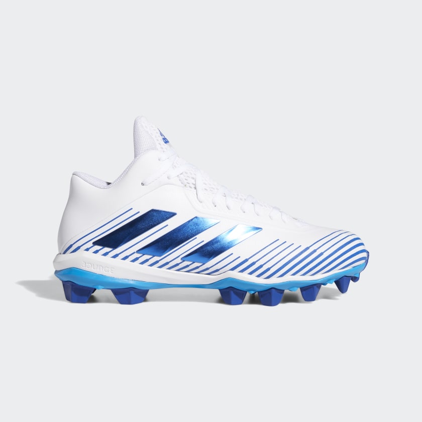 royal blue and white football cleats