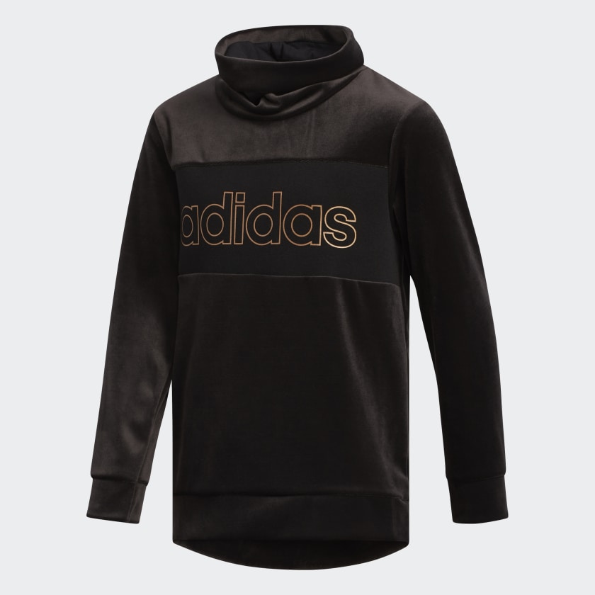 adidas Velour Funnel Neck Pullover 