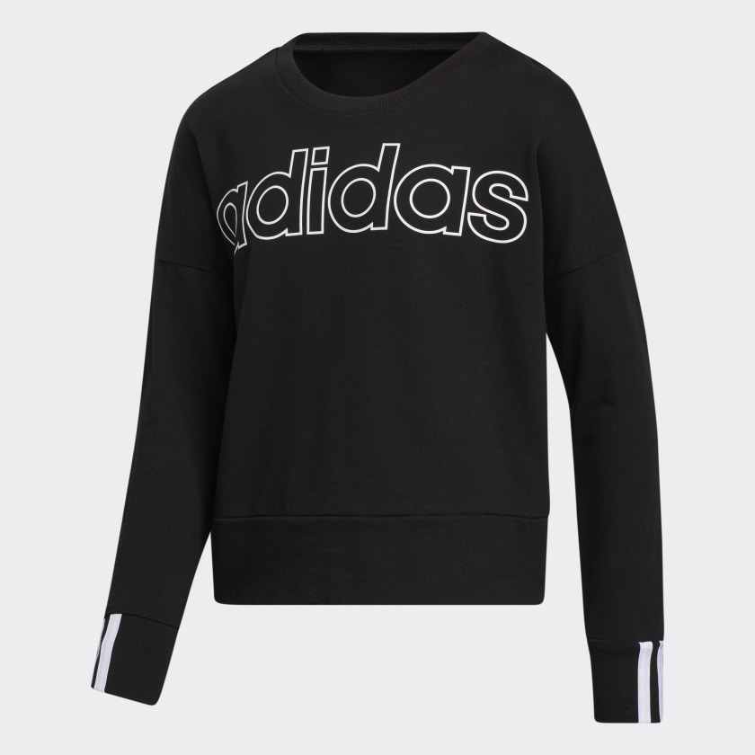 adidas 3-Stripes Pullover Sweatshirt - Black | adidas US