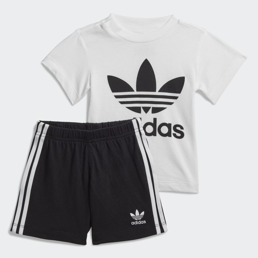 adidas originals big trefoil shorts tee set