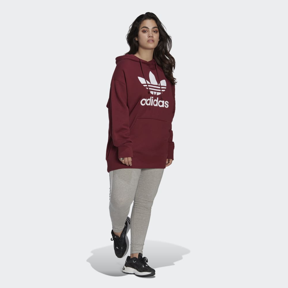 Adidas trefoil hoodie plus size clearance
