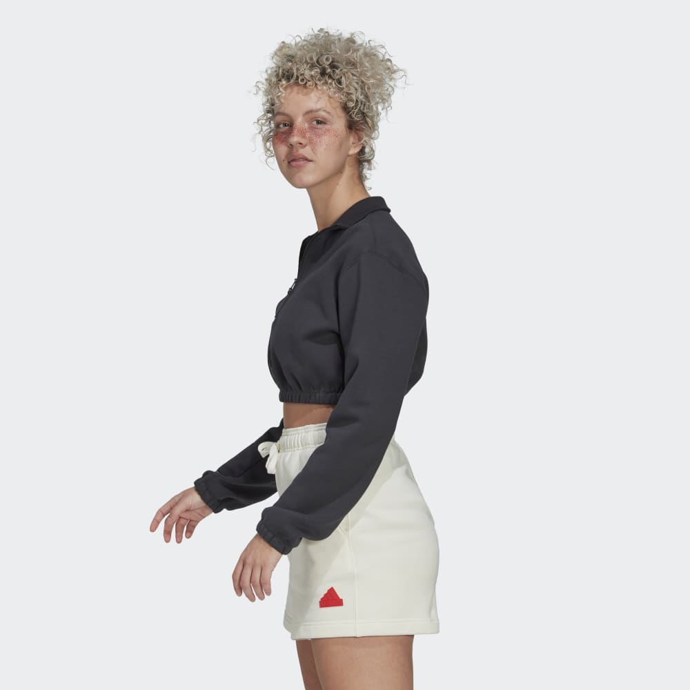 Adidas cropped half zip shop