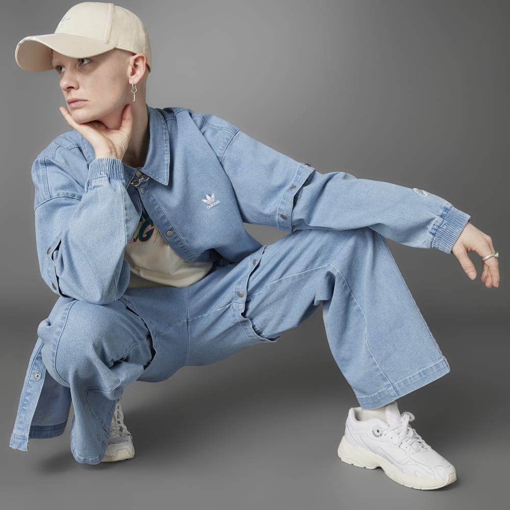 Adidas denim track pants outlet