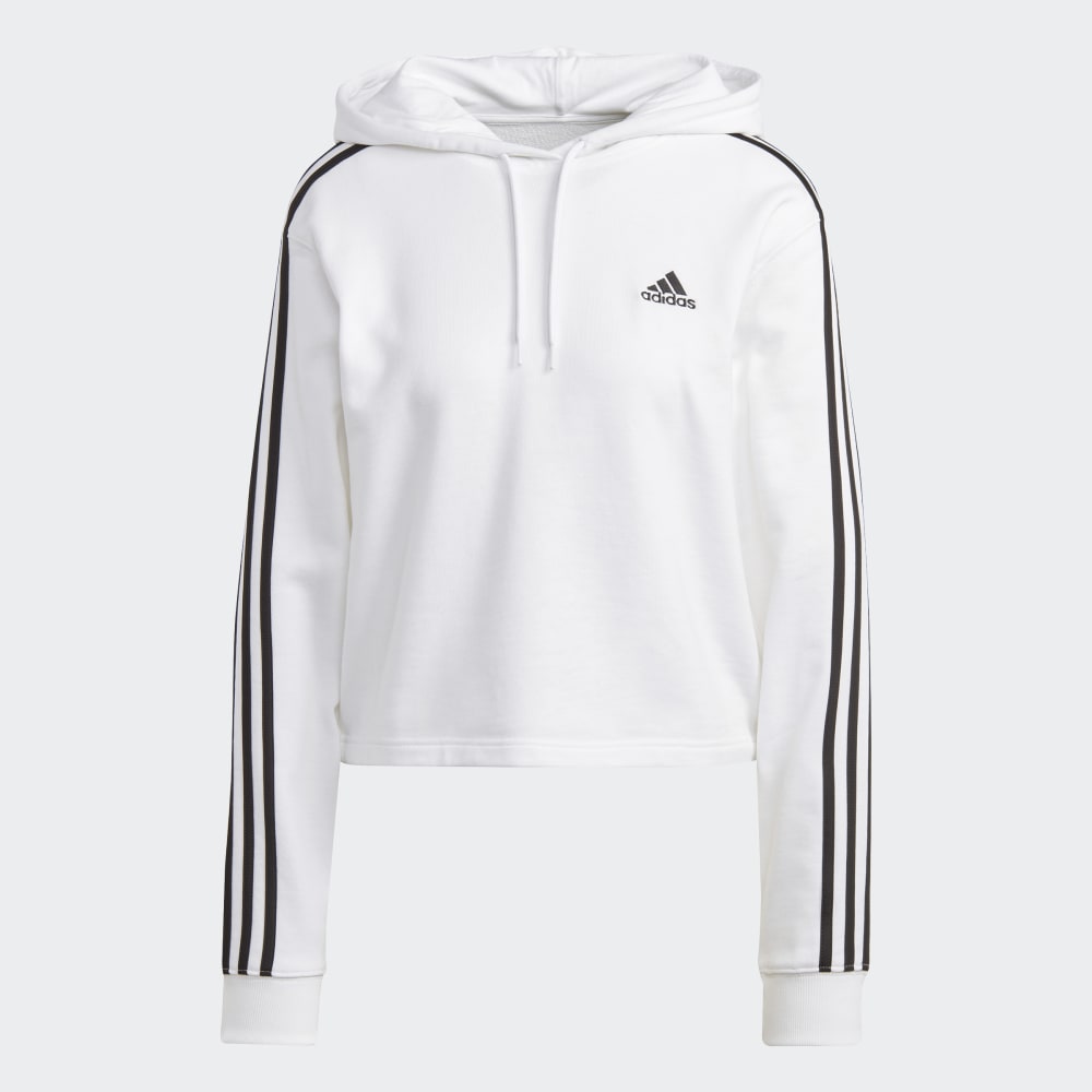 Adidas Essentials 3 Stripes French Terry Crop Hoodie 7950.0 Sneaks.kg