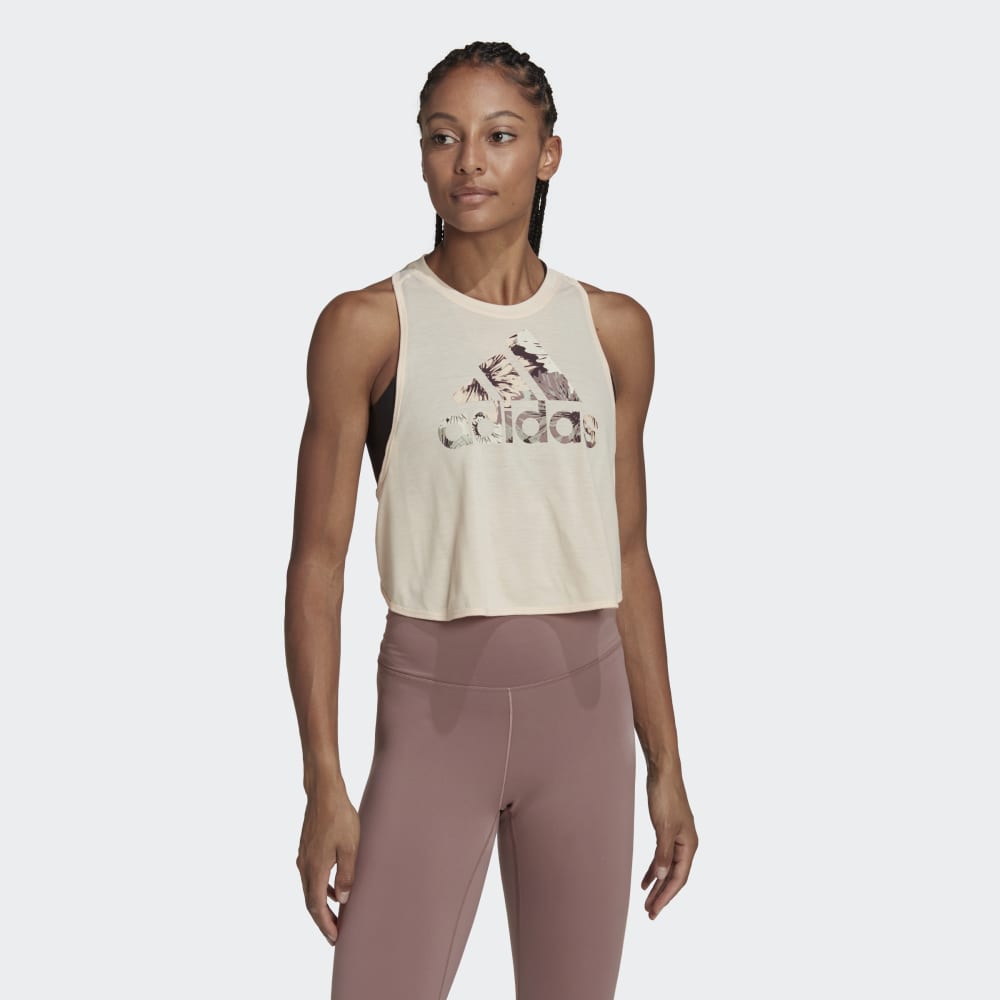 Adidas floral tank store