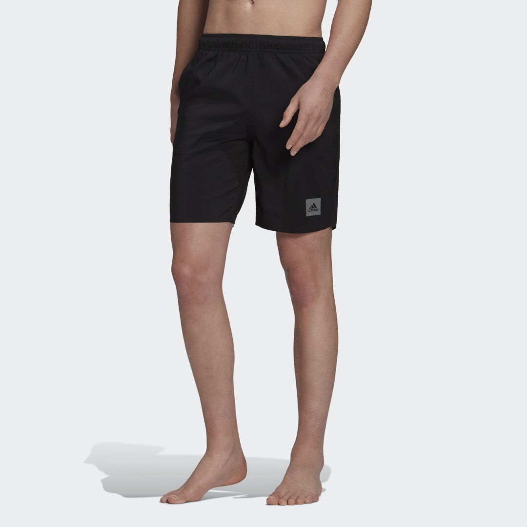 Classic-Length Solid Swim Shorts, adidas