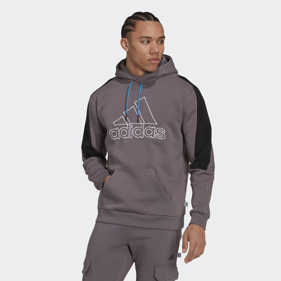 Future Icons Embroidered Badge of Sport Fleece Hoodie, adidas