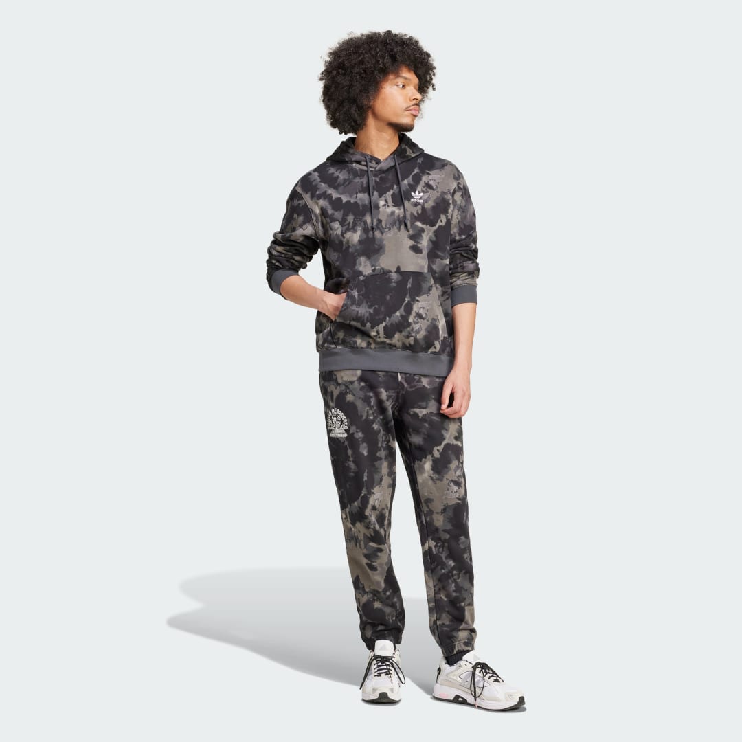 Sweat-shirt à capuche imprimé intégral tie and dye