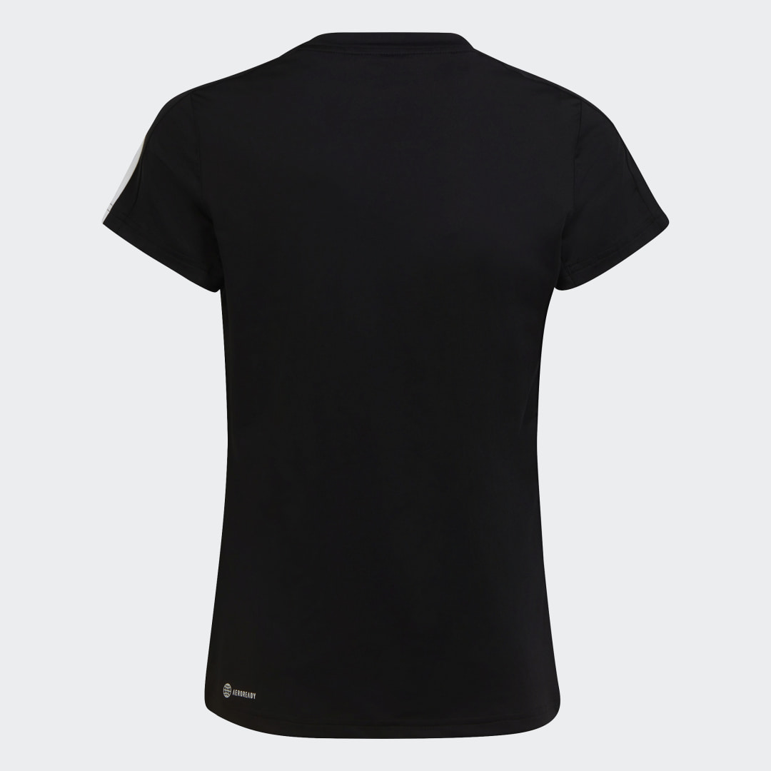 

adidas Playera Deportiva Train Essentials Aeroready 3 Franjas Niño, Negro/blanco