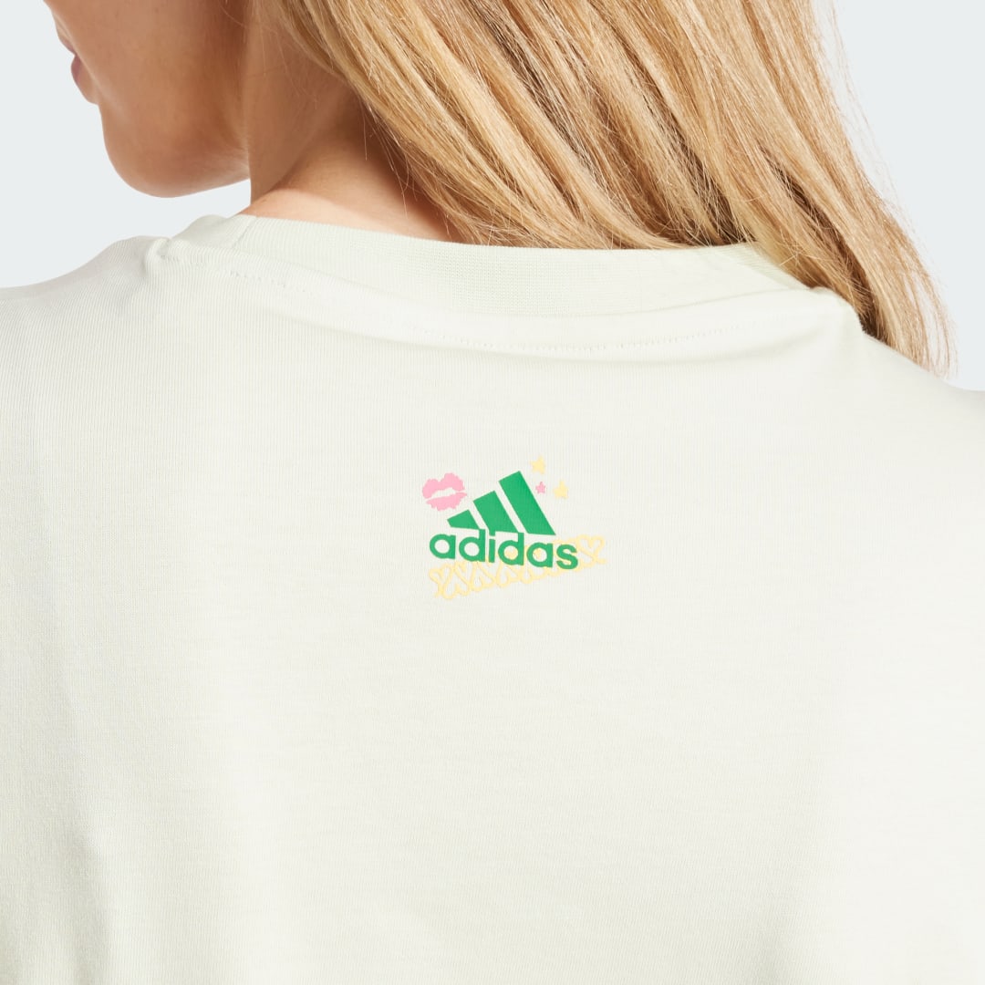 

adidas Camiseta Doodle Estampada Mujer, Verde