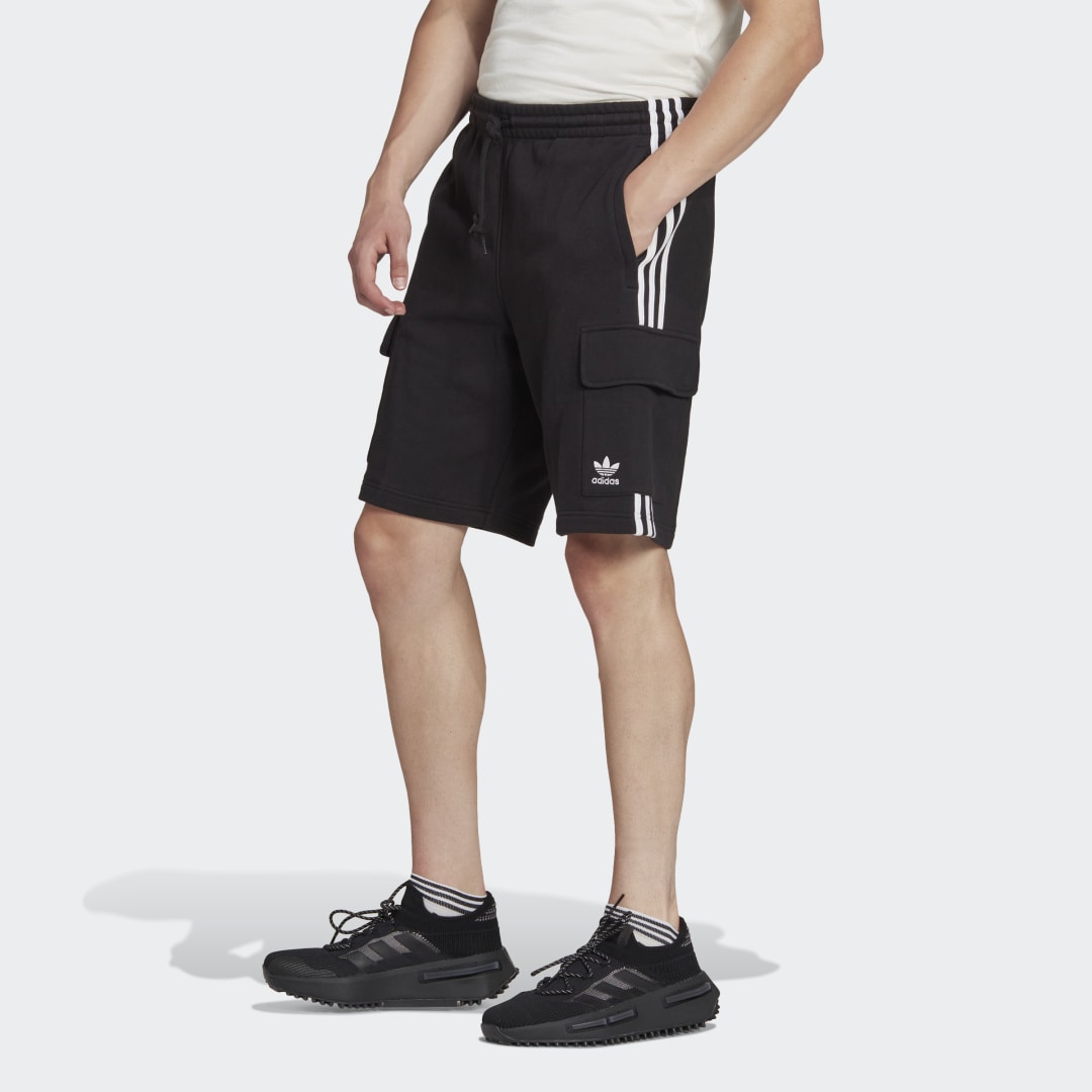 adidas Adicolor Classics 3Stripes Cargo Shorts Black S Mens Shop and