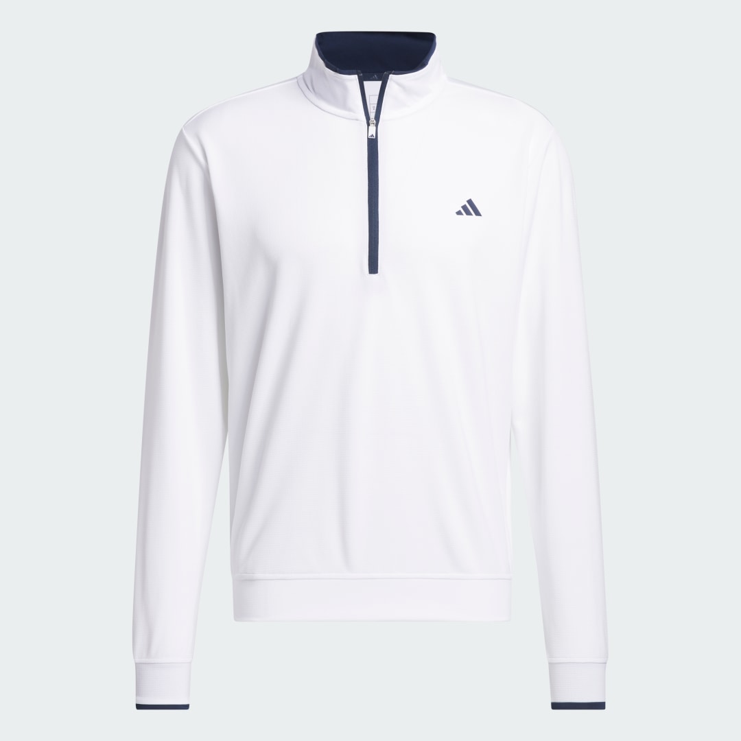 

adidas Buzo Liviano Con Medio Cierre Hombre, Blanco