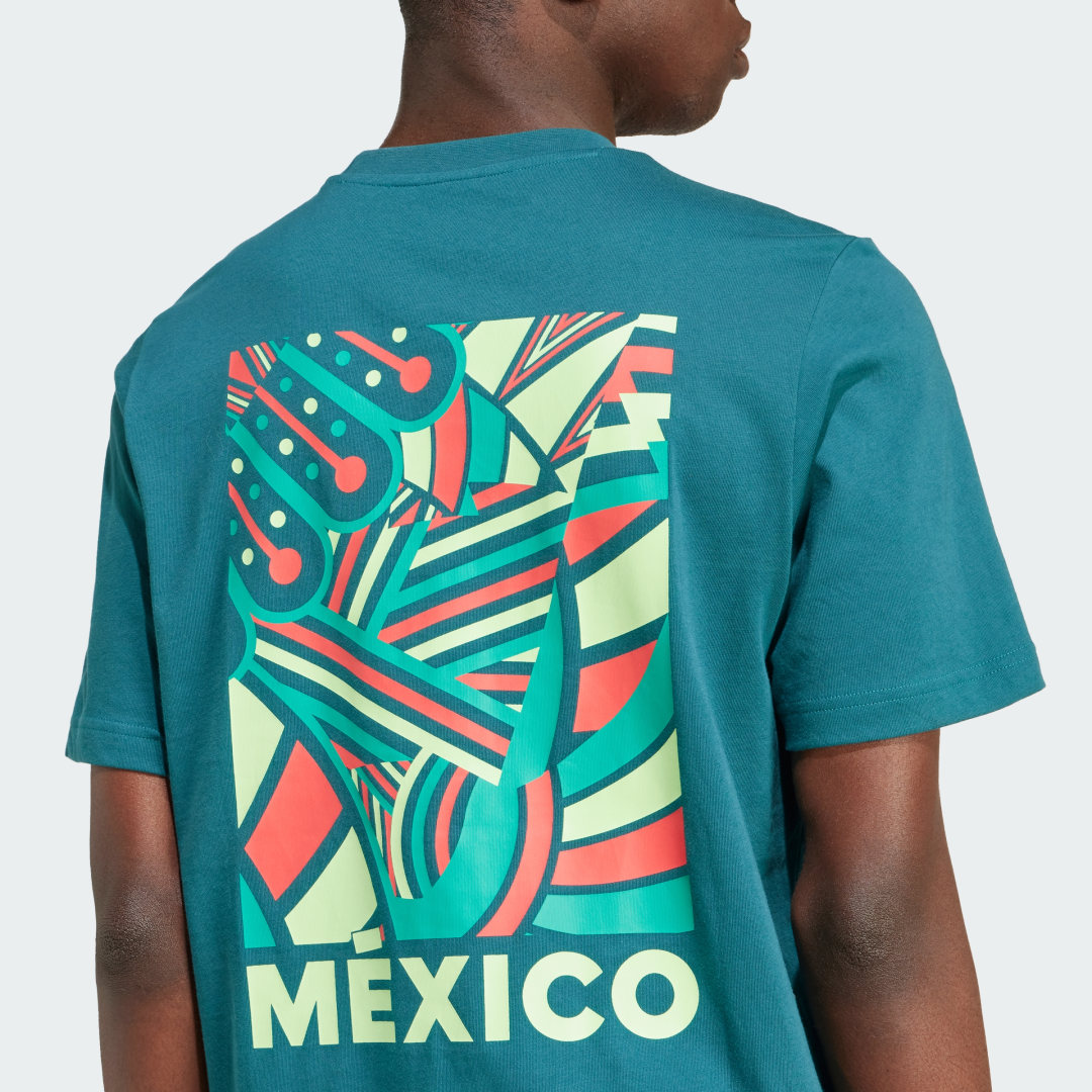 

adidas Playera México Versión Seguidor Estampada Hombre, Mystery verde