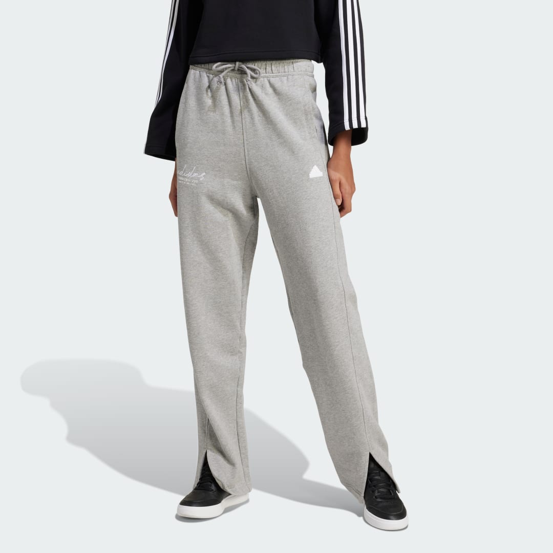 Adidas Signature Graphic Embroidery French Terry Straight Leg Broek