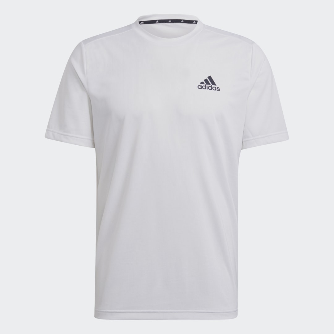 

adidas Playera Aeroready Designed To Move Sport Hombre, Blanco/negro