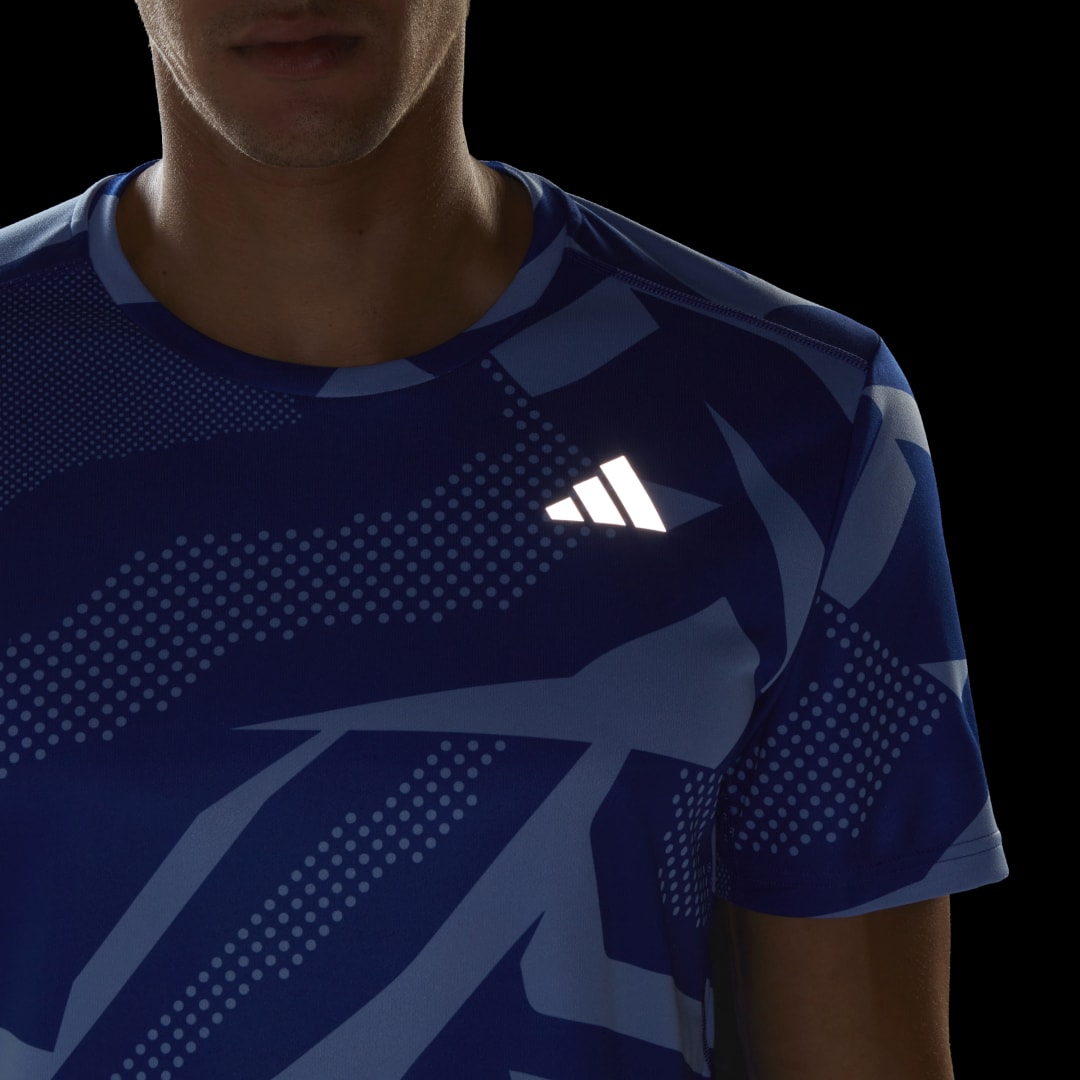 

adidas Playera Own the Run Seasonal Hombre, Lucid azul/azul fusion