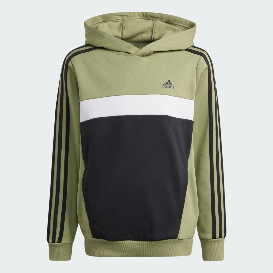 Adidas Tiberio 3-Stripes Colorblock Fleece Hoodie Kids