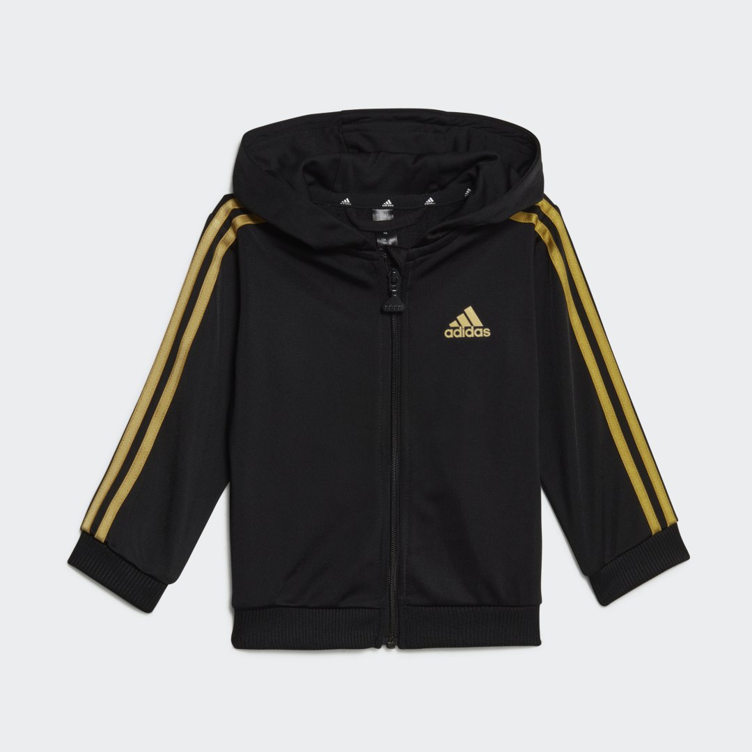 Black gold adidas tracksuit hotsell