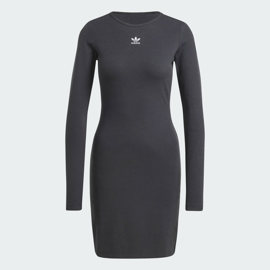Adidas Essentials Rib Jurk met Lange Mouwen