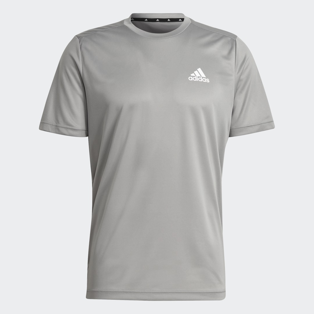

adidas Playera Aeroready Designed To Move Sport Hombre, Mgh solid gris/blanco