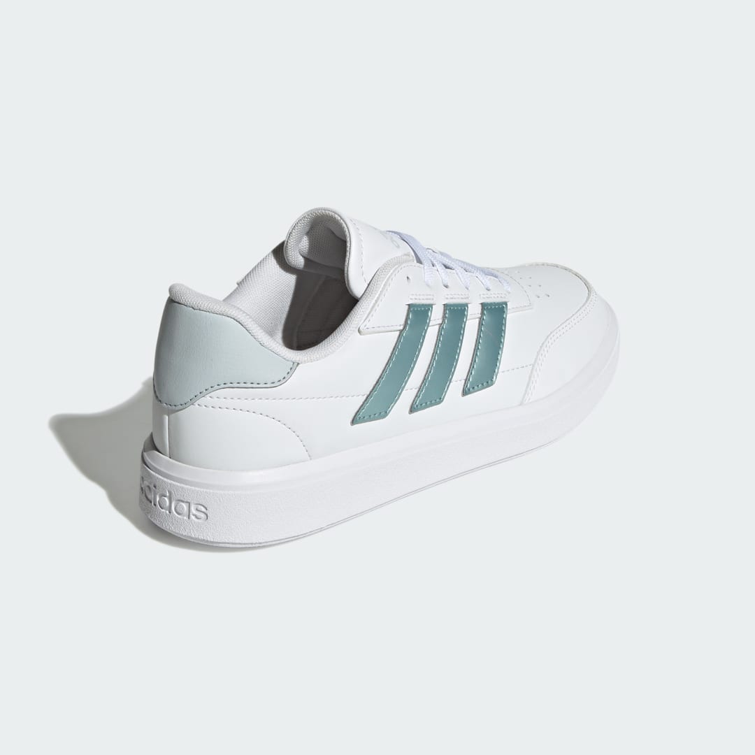 

adidas Tenis Courtblock Mujer, Blanco/magic gris met/halo azul