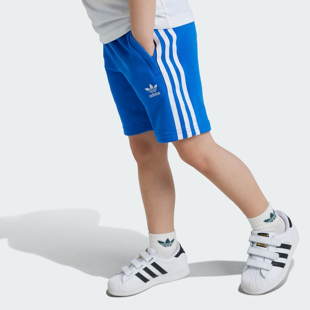 

adidas Conjunto Adicolor Shorts y Playera Niños, Azul/blanco