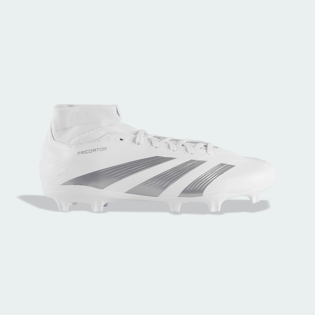 

adidas Predator League Sock FG Unisex, Blanco/plata gris/blanco