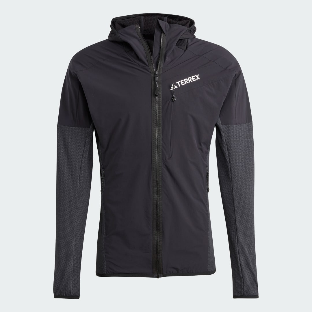 Adidas Terrex Techrock Wind Fleece Capuchonjack Zwart- Heren Zwart