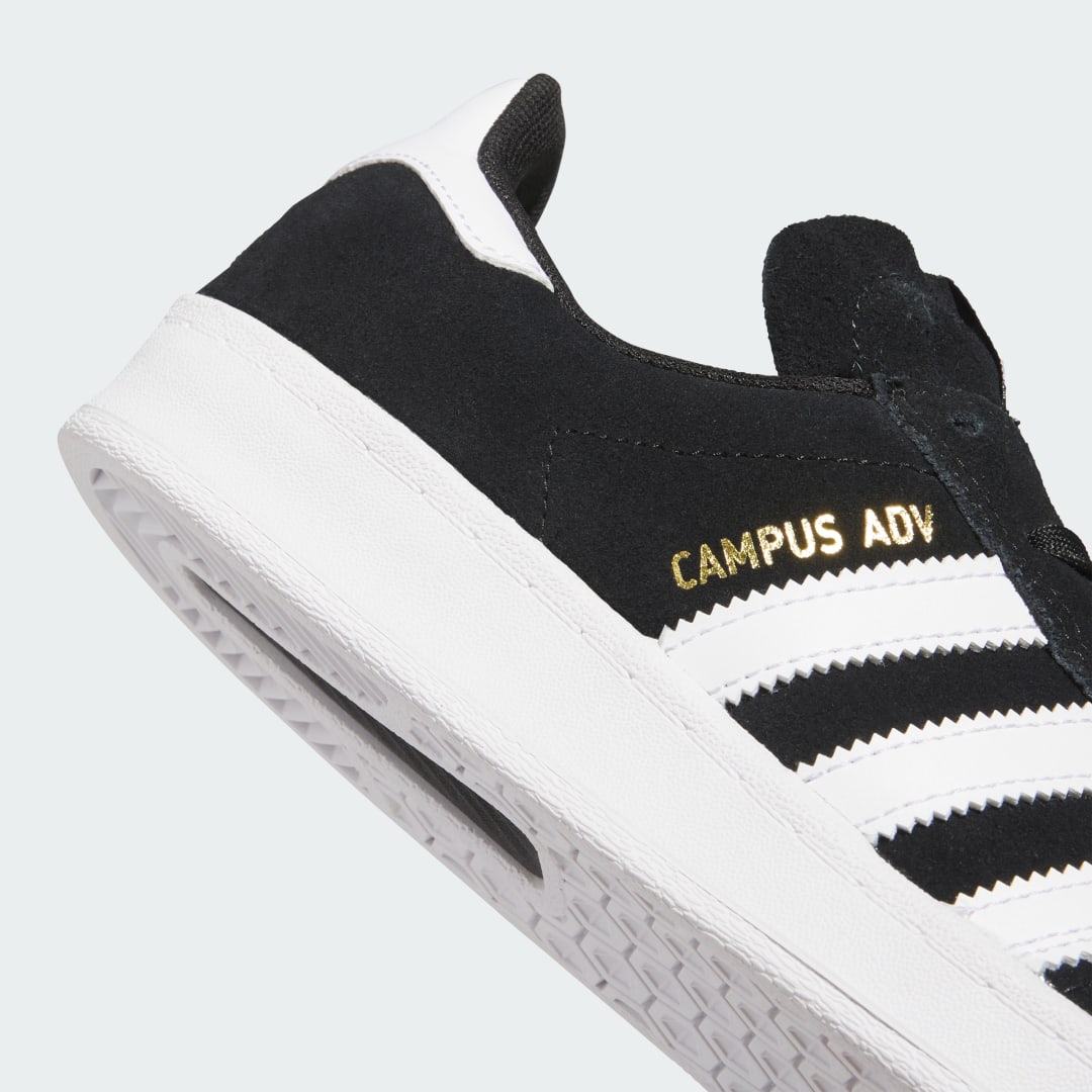 

adidas Tenis Campus ADV Hombre, Negro/blanco/blanco