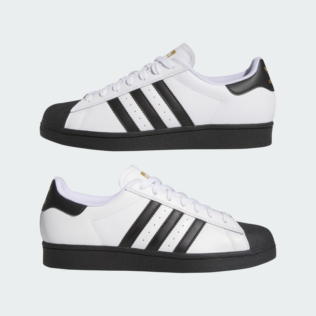 

adidas Tenis Superstar ADV Hombre, Blanco/negro/negro