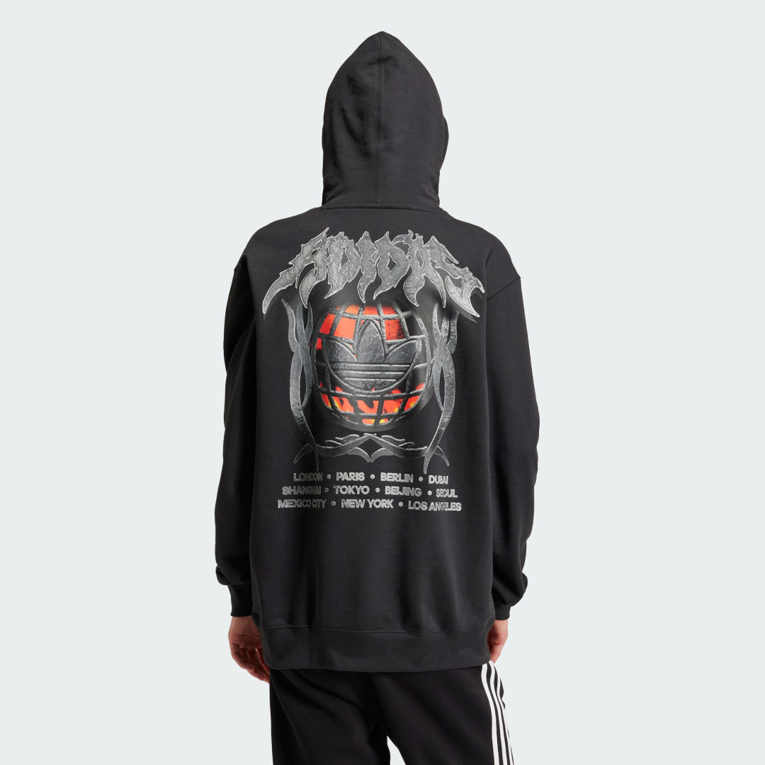 

adidas Buzo con Capucha Concierto Flames Hombre, Negro