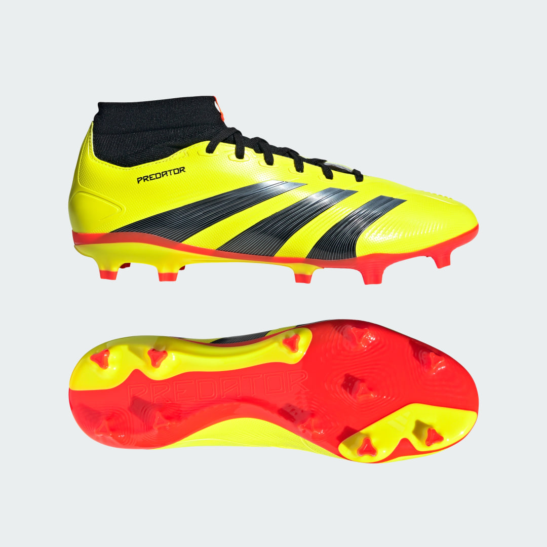 Image of adidas Predator 24 League Firm Ground Cleats Team Solar Yellow 2 5.5 - Unisex Soccer Cleats