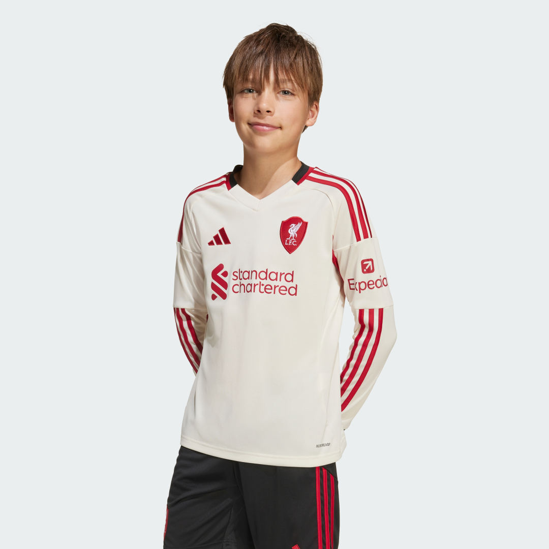 Adidas Liverpool FC 25 26 Uitshirt met Lange Mouwen Kids